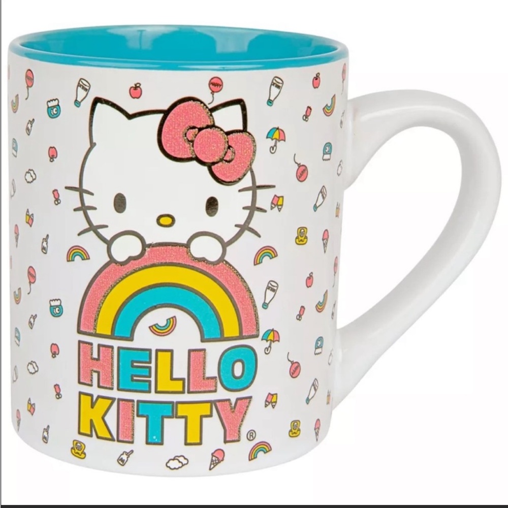 Rainbow Glitter HELLO KITTY 14oz Mug